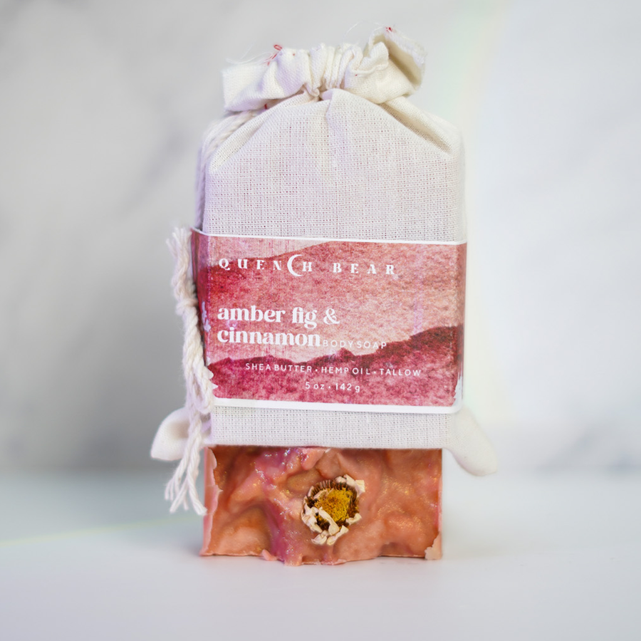 amber fig & cinnamon body soap | shea butter • hemp oil • tallow