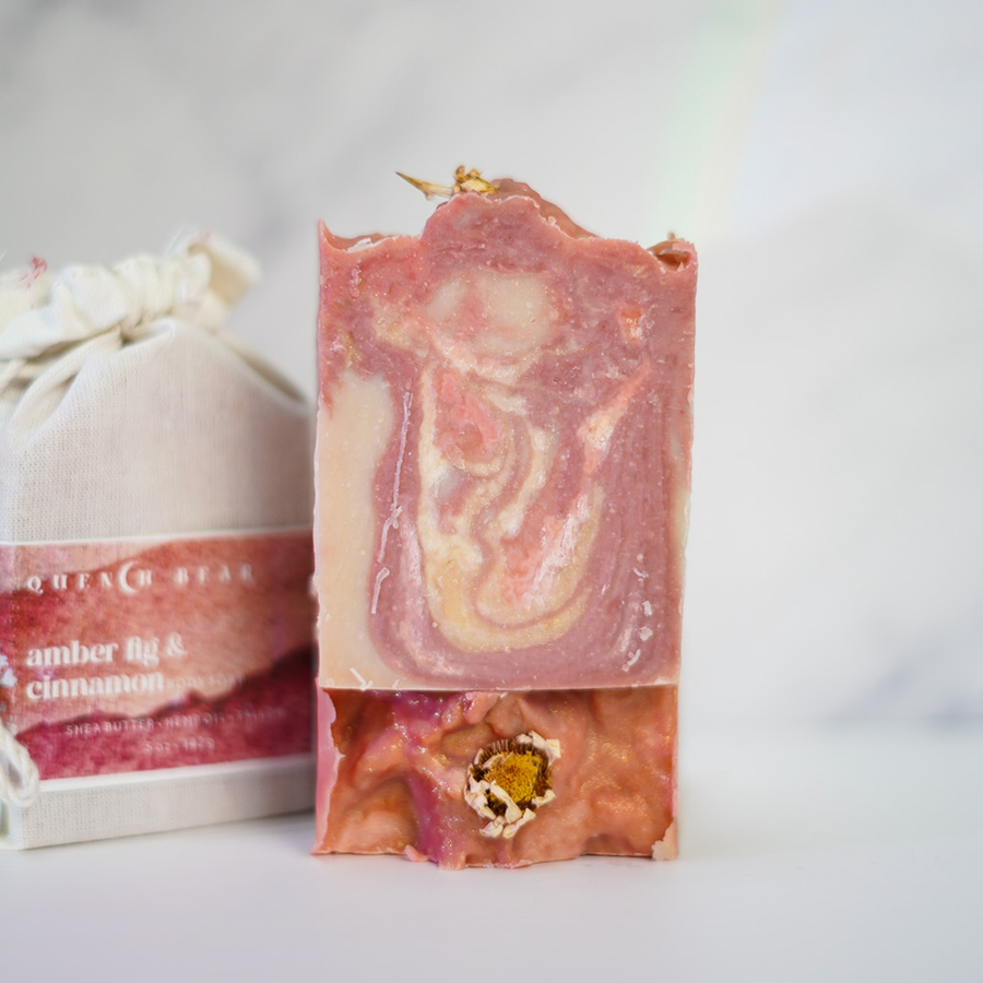 amber fig & cinnamon body soap | shea butter • hemp oil • tallow