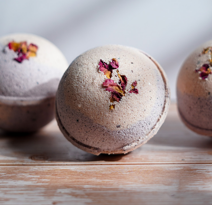 Blackberry Hibiscus Clarifying Goat Milk Bath Bomb