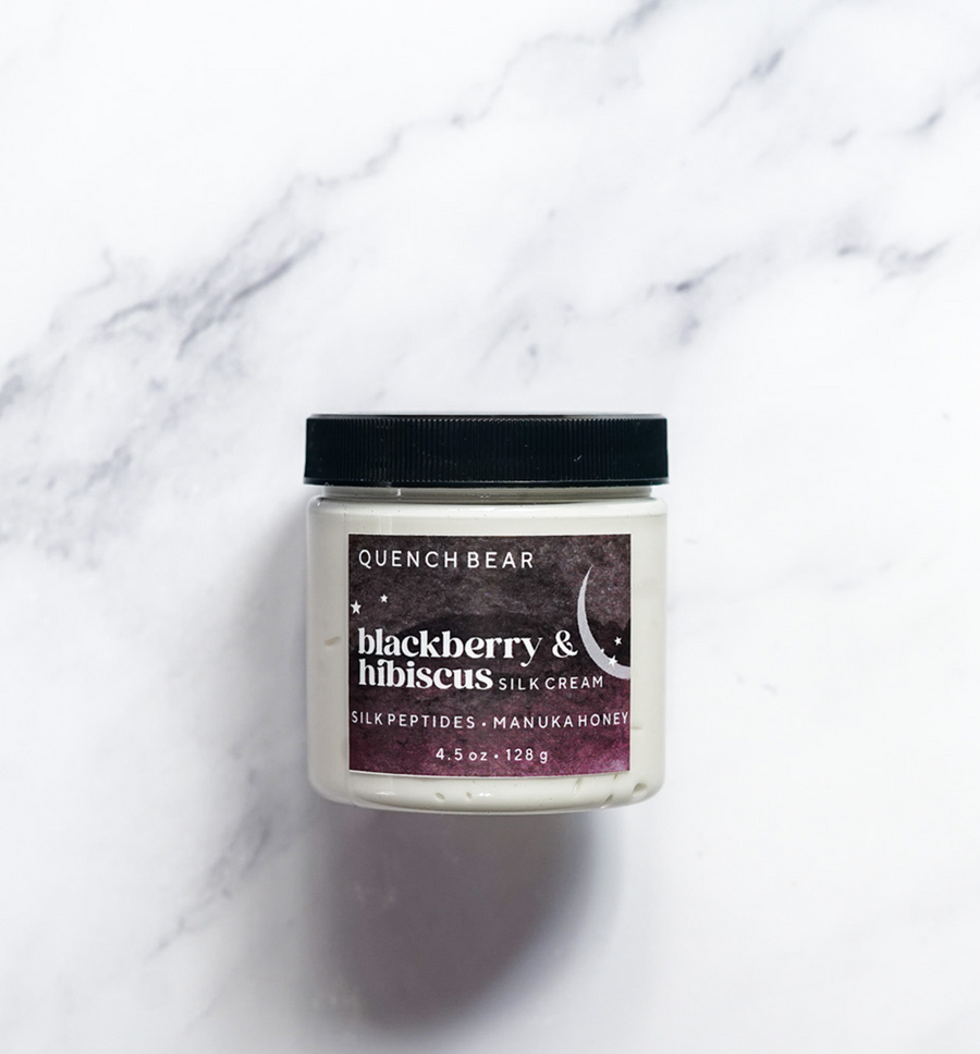 blackberry hibiscus silk cream | silk peptides • manuka honey