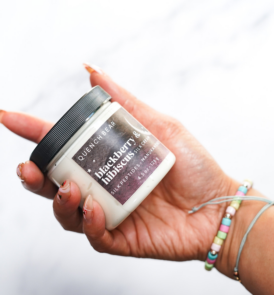 blackberry hibiscus silk cream | silk peptides • manuka honey