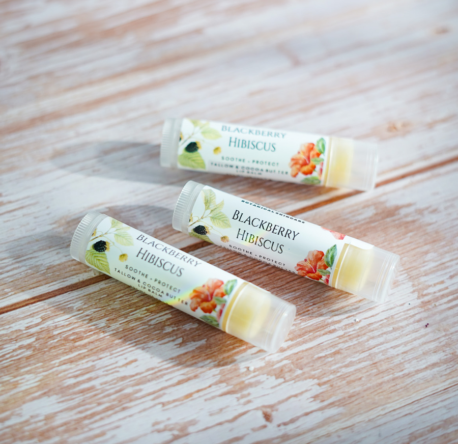 Tallow Lip Balm | cocoa butter + blueberry oil