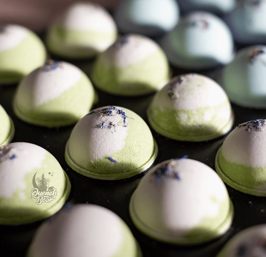 Matcha Milk Clarifying Goat Milk Bath Bomb | eucalyptus + green tea + lemon