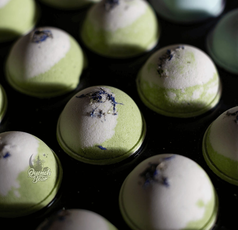 Matcha Milk Clarifying Goat Milk Bath Bomb | eucalyptus + green tea + lemon