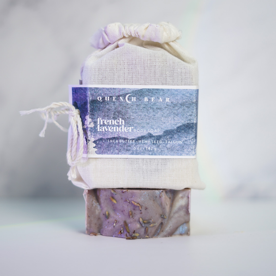 french lavender body soap | lavender oil • alkanet root • Brazilian clay