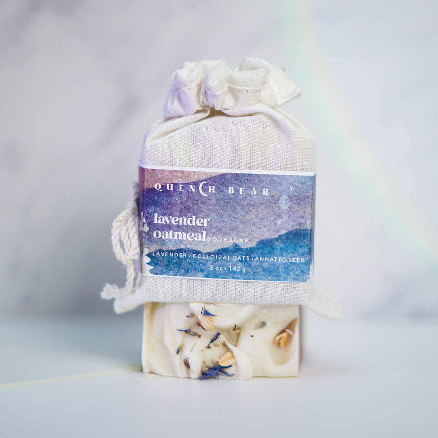 lavender & oatmeal body soap | lavender • colloidal oats • annatto seed