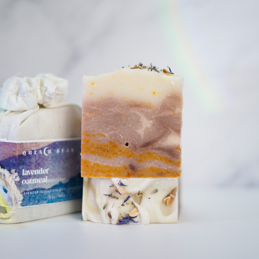 lavender & oatmeal body soap | lavender • colloidal oats • annatto seed