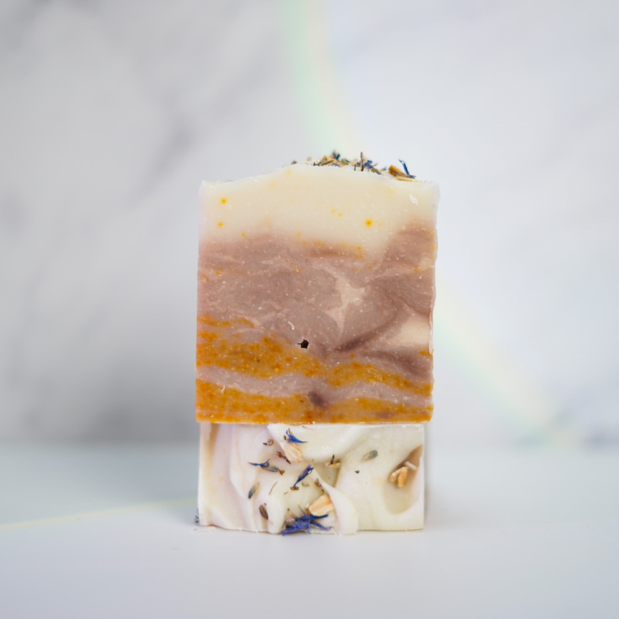 lavender & oatmeal body soap | lavender • colloidal oats • annatto seed
