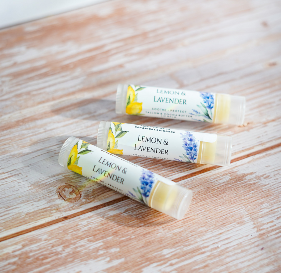 Tallow Lip Balm | cocoa butter + blueberry oil