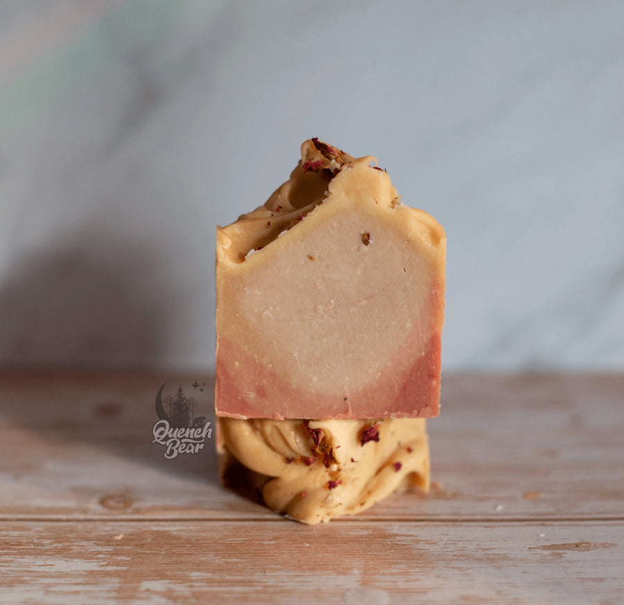 Rosé Red Wine Herbal Soap | grapefruit + wine + plum