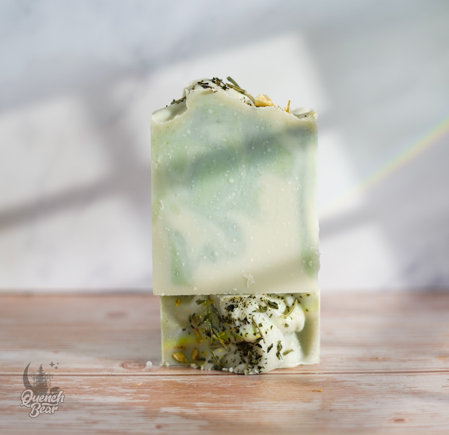 Rosemary Mint Botanical Soap | rosemary + peppermint + spirullina