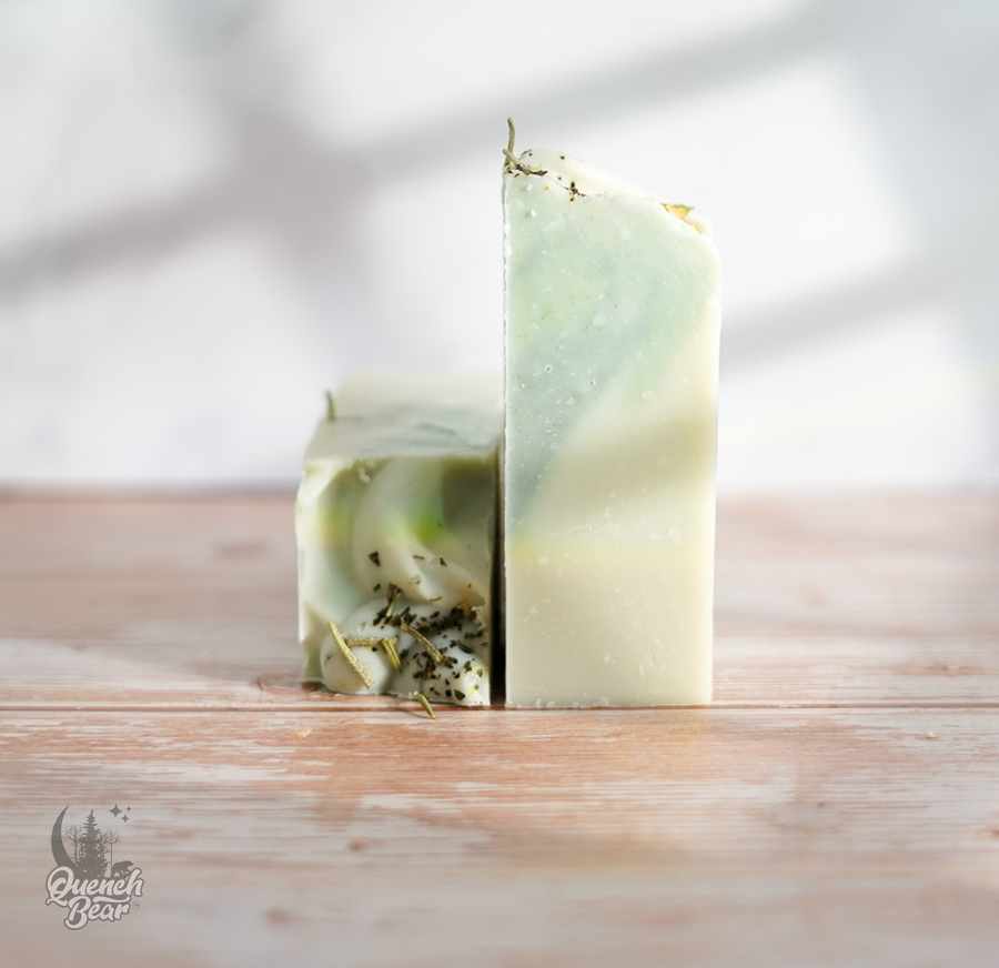 Rosemary Mint Botanical Soap | rosemary + peppermint + spirullina