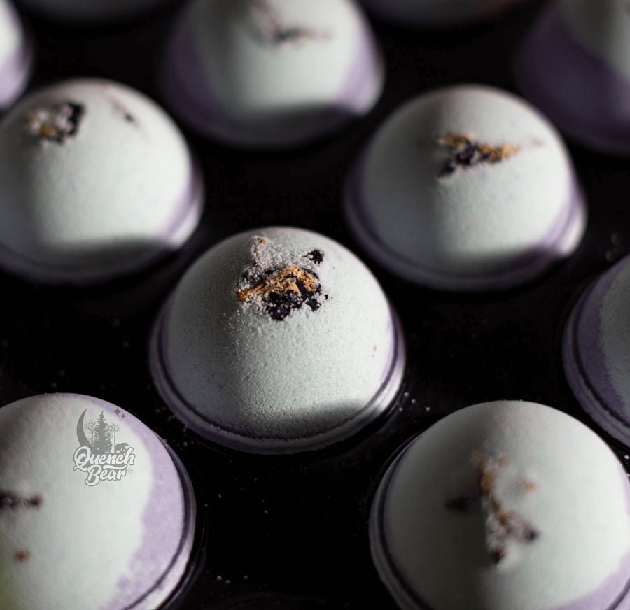 Butterfly Pea Botanical Goat Milk Bath Bomb | sea salt + jasmine + butterfly pea